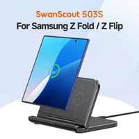 SwanScout 503S Charging Stand for Samsung Galaxy Z Fold 7 6 Z Flip 7 6 Foldable Wireless Charger for Google Pixel 9 Pro Fold XL