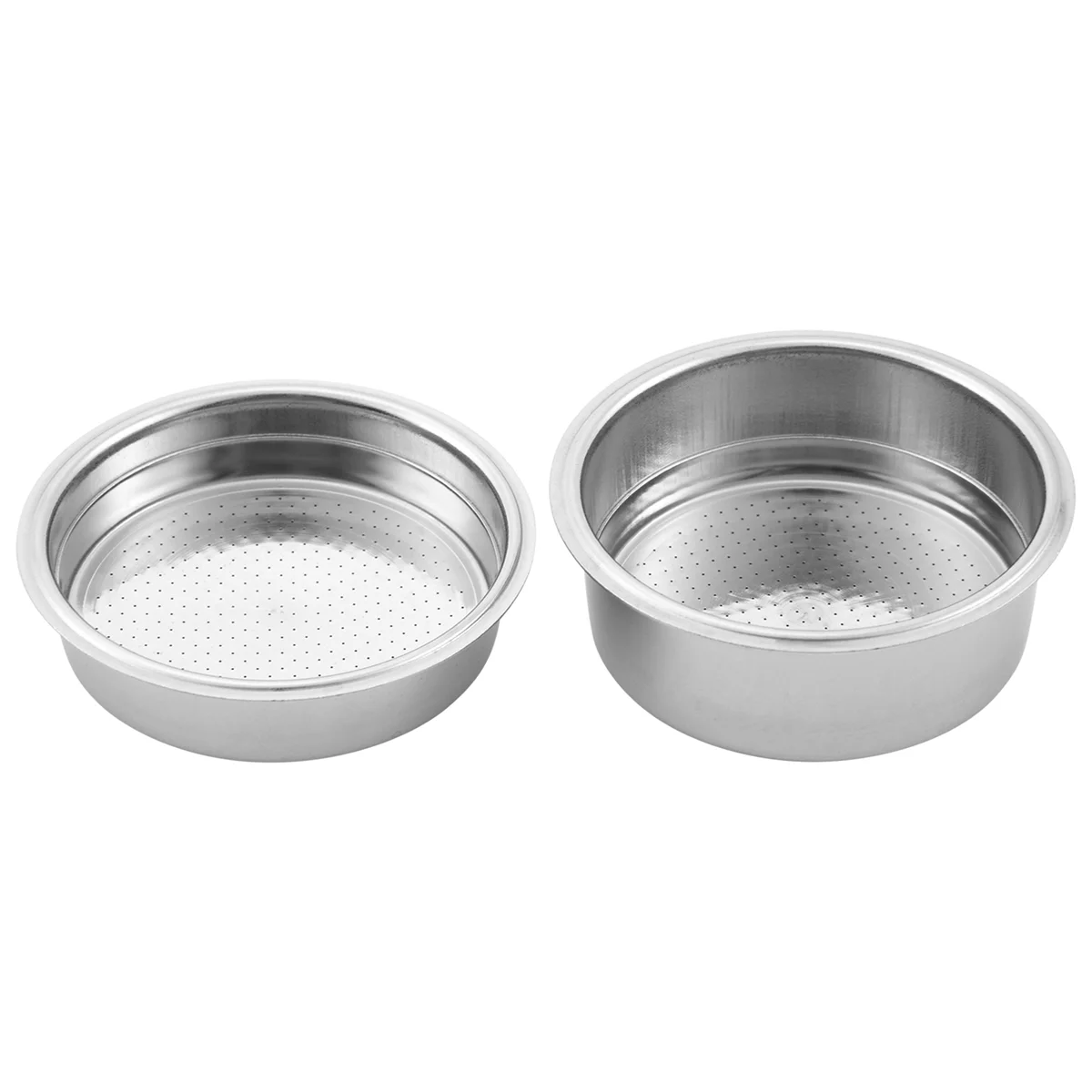 2PCS 51mm Stainless Steel Coffee Machines Pressurized Filter Basket Powder Basket Coffee Bottomless Portafilter Filter HOT
