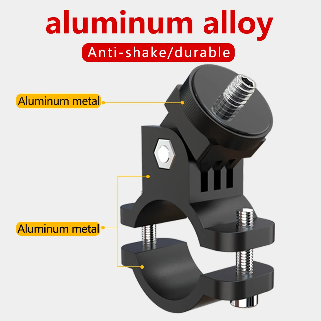 Metal Cycling Bike Mount Motorcycle Handlebar Holder 1/4 Screw for GoPro 10 9 8