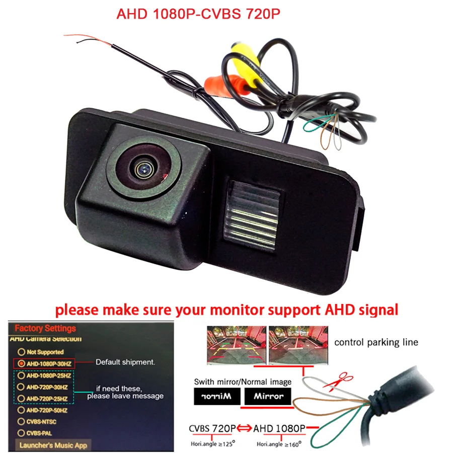 1920*1080p Hd Car Rear View Reverse Camera For Ford Focus Hatchback (2