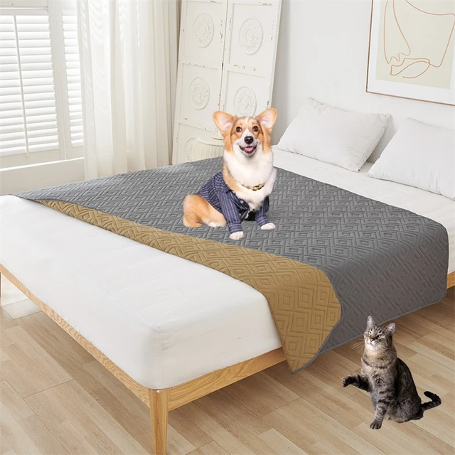 Waterproof Bedspread Pads Washable Non-Slip Bed Sheet Cover Kid Pet Dog Cat  Pad❤