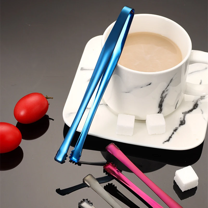 Stainless Steel Kitchen Food Tongs Non Slip Ice Clip with Teeth BBQ Pastry Baking Clamp Tools Kitchenware Cooking Utensils food tongs