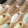 Womens Mens Winter Warm Cotton Padded Slippers Thick Sole Down Waterproof Snow Boots Female 2024 Non Slip Platform Ankle Botas 3