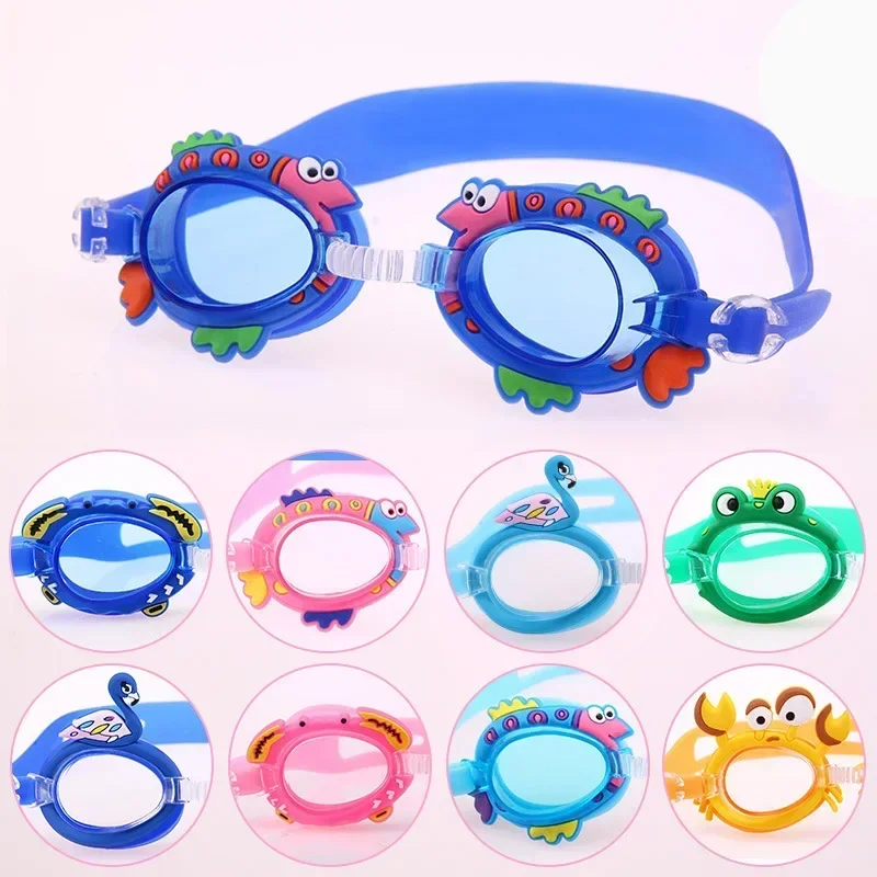 Cute Cartoon Children Swimming Goggles Waterproof Elastic Adjustable Soft Silicone Bandage Kids Girls Swimming Pool Equipment 2