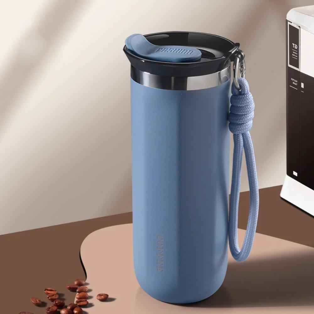 Taza térmica, 600 ml, taza de viaje de acero inoxidable de