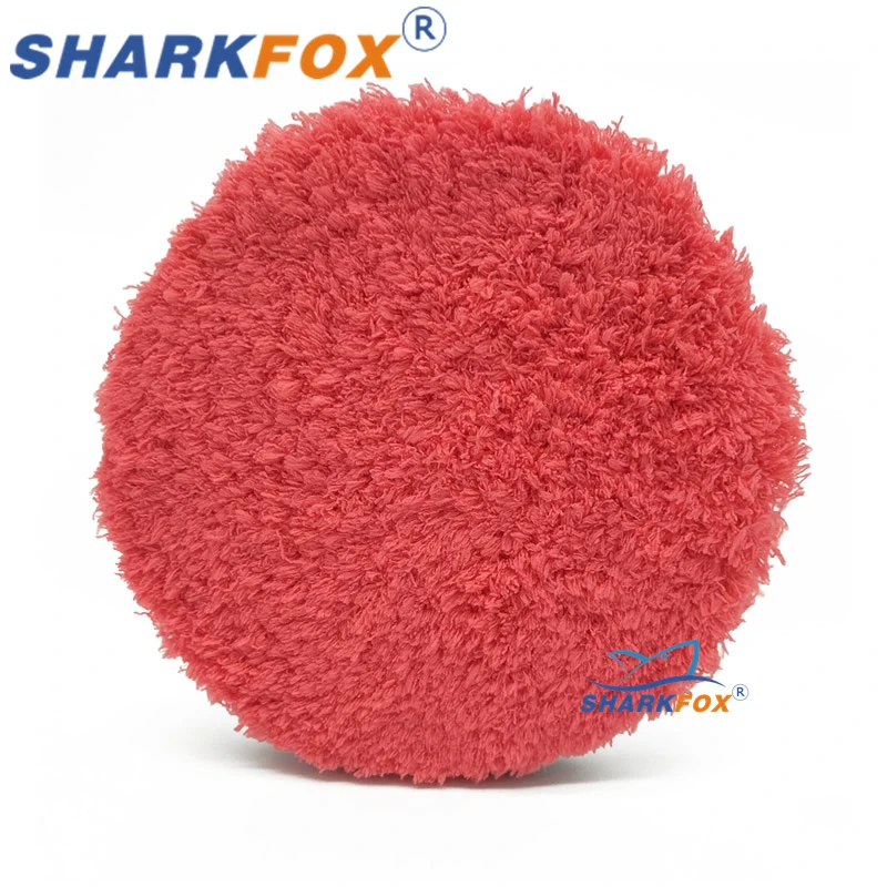 Car Polishing Pad Sharkfox 3-7" Car Polishing Pad Microfiber ing Pad Removing Wax er Kit Replaceable Polishing Disk For Car Polisher