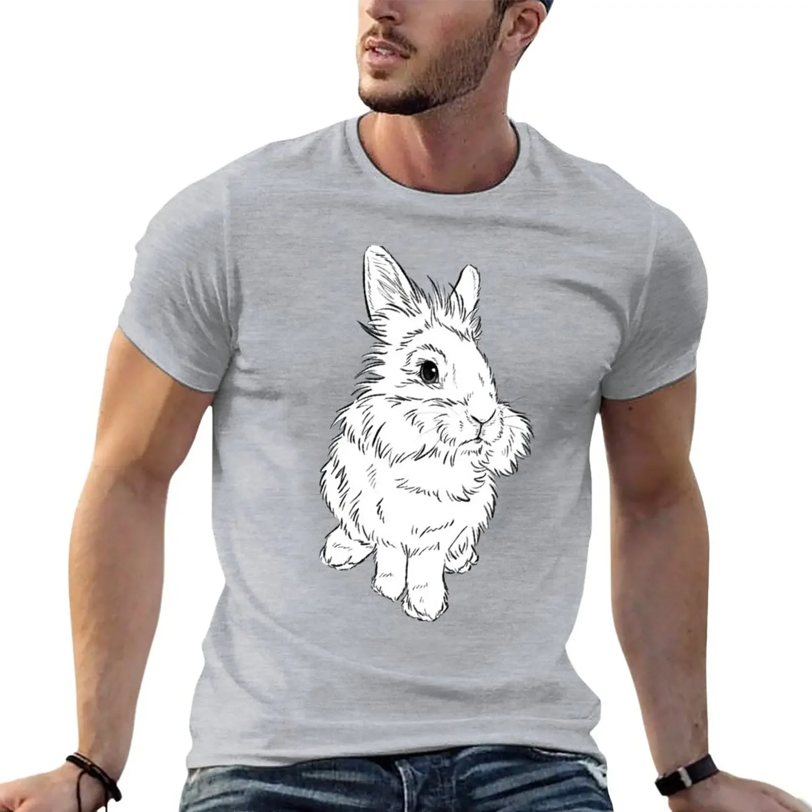 

Футболка Lionhead bunny одежда для хиппи мужские футболки