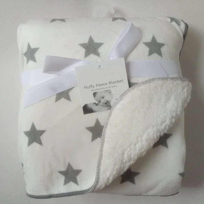 Baby Blankets Newborn Fluffy Fleece Swaddle Wrap Cartoon Infant Stroller Bedding Sleep Cover