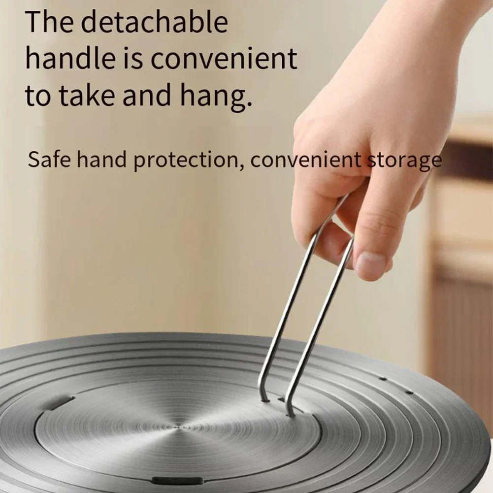 Aluminum Alloy Gas Stove Diffuser Plate Non-stick Coating Heat Conduction Plate Evenly Heats Non-slip Removable Stove Hob Rings