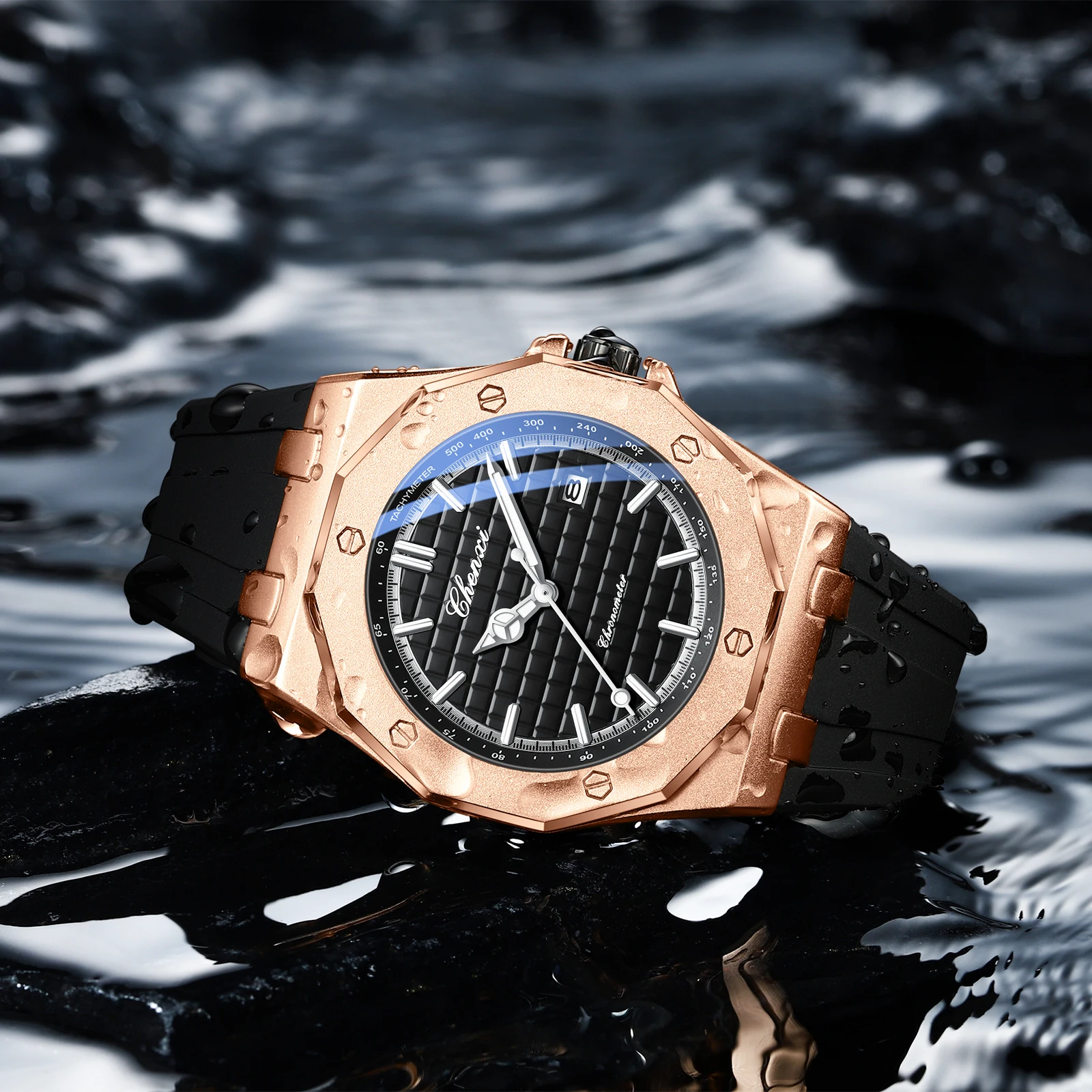Mens Watches Top Brand Luxury Quartz Calendar Casual Watch Fashion Silicone Waterproof Luminous Wristwatch For Man - 2