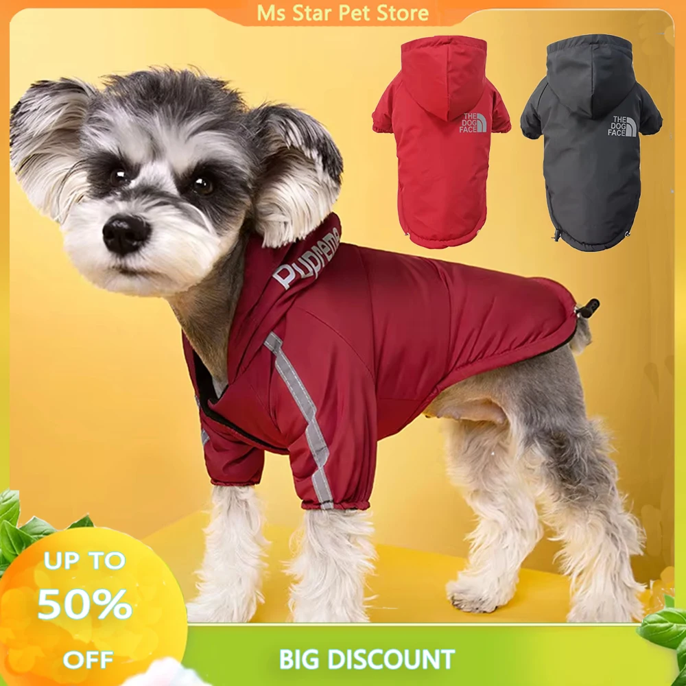 Waterproof Reflective Raincoat for Small and Medium Dogs, Warm Dog Jackets, Puppy Clothes, High Quality Outfit, Winter