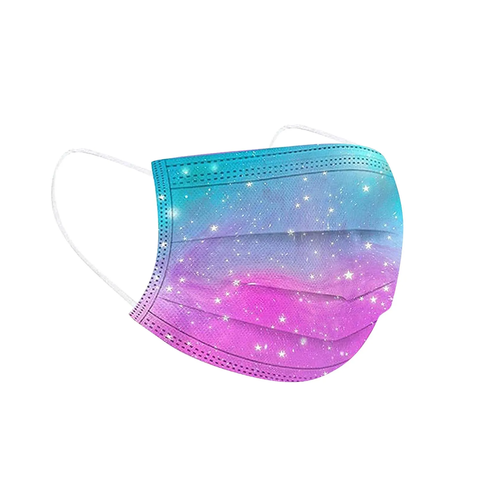 50PCS 3-Ply Disposable 3D Print Mouth And Nose Protection Bandana Masks For Children Adult face mask