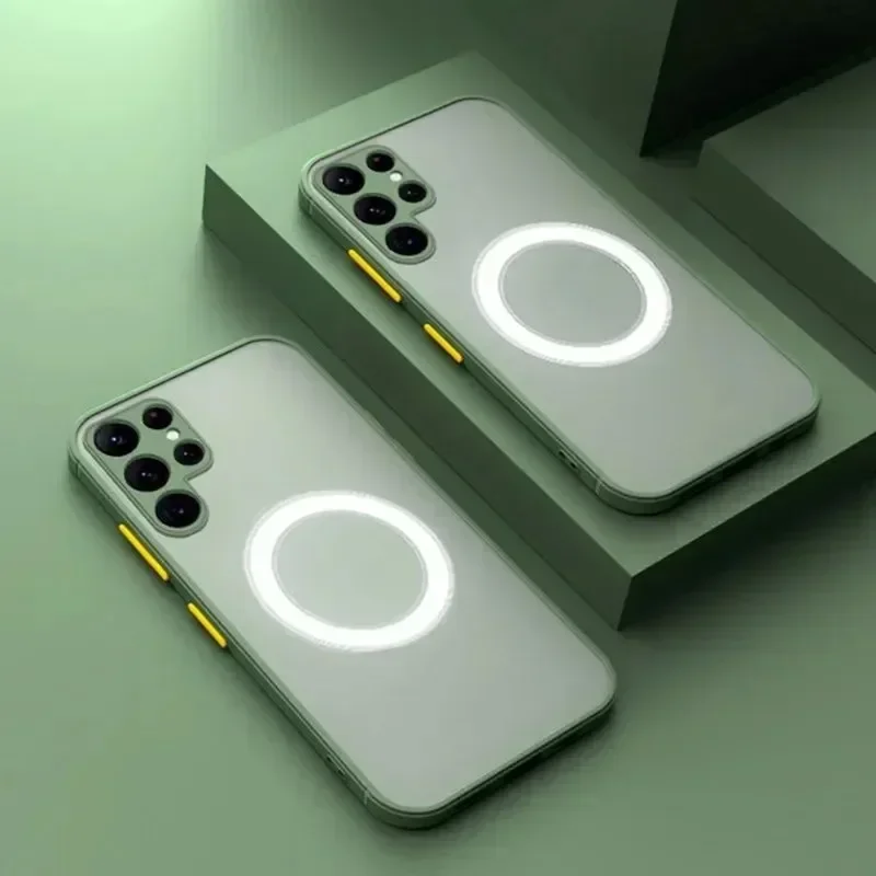 Shockproof Magnetic Case For Magsafe Samsung Galaxy S26 S25 S24 S23 FE S21 S20 S22 Ultra Plus Note 20 9 10 Mac Safe Phone Cover