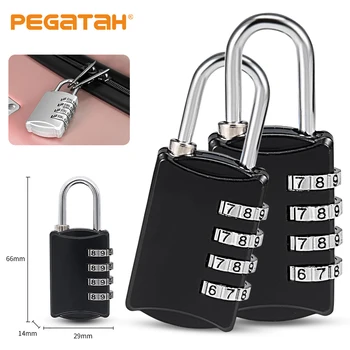 Mini Lock Resettable 4 Dial Digits Code Number Password Combination Padlock Travel Security Lock for Luggage Lock Padlock Gym 1