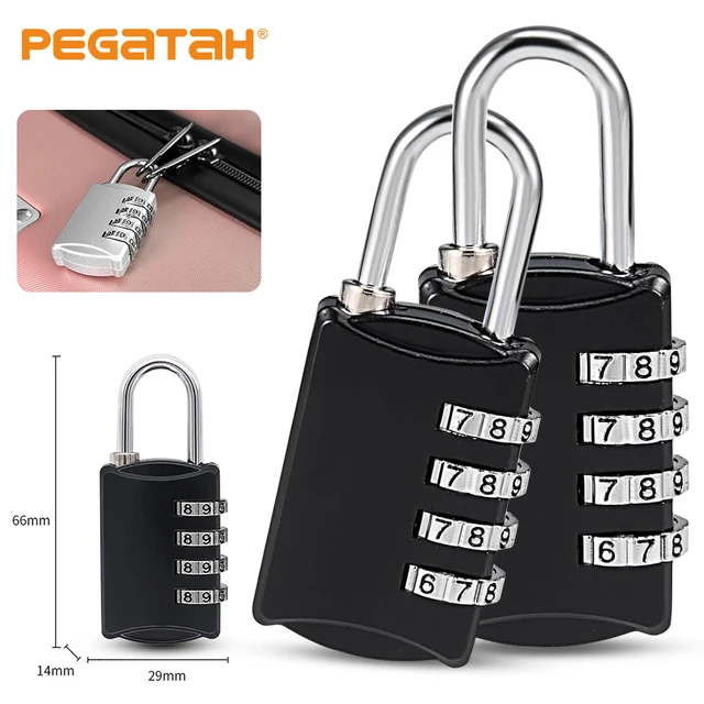 Mini Lock Resettable 4 Dial Digits Code Number Password Combination Padlock Travel Security Lock for Luggage Lock Padlock Gym 1