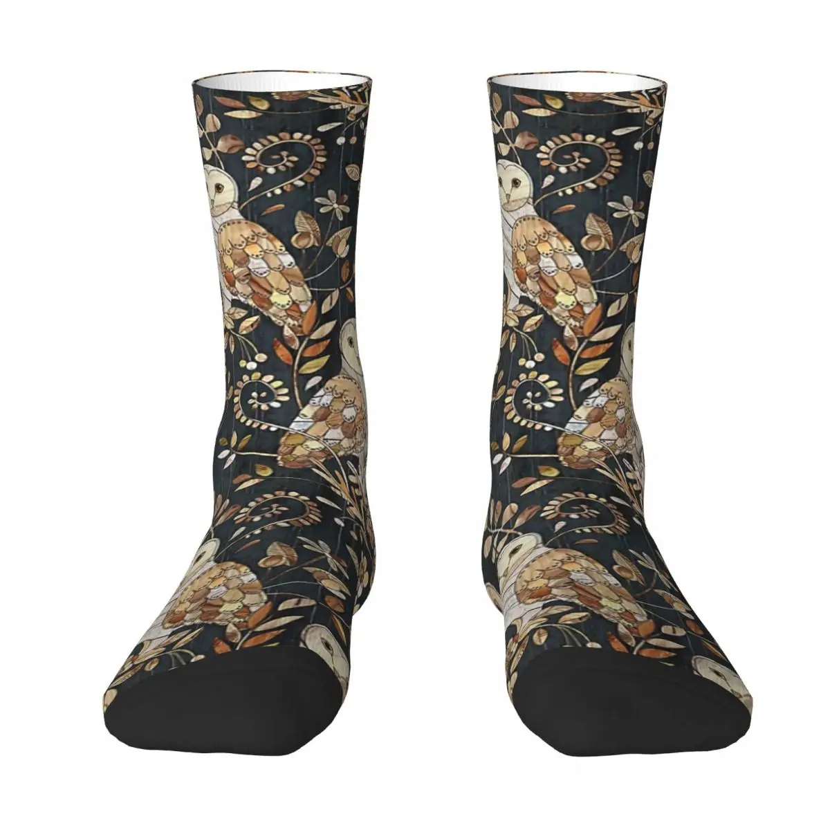 Wooden Wonderland Barn Owl Collage Adult Socks Unisex socks,men Socks women Socks chris evans collage design adult socks unisex socks men socks women socks