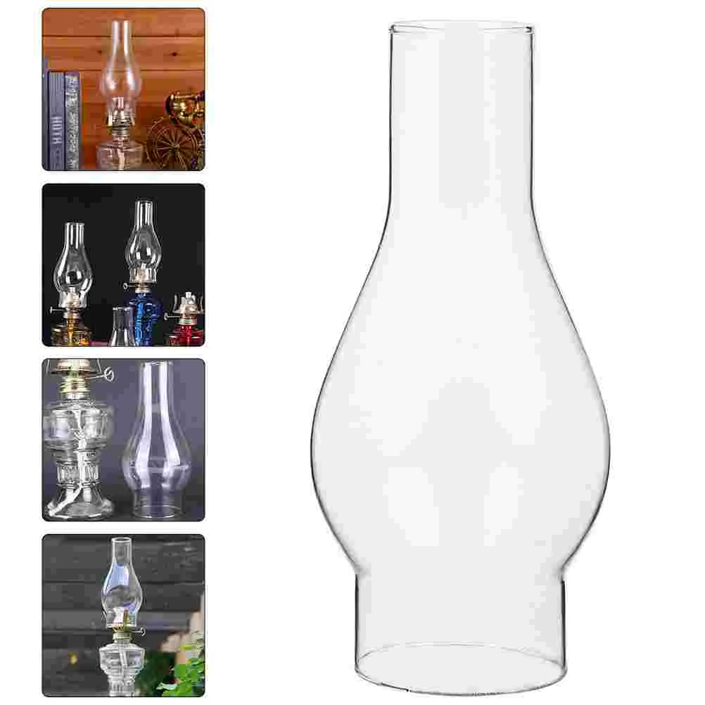 Kerosene Lamp Chimney Oil Lamp Shade Glass Windproof Lampshade Clear Glass Lampshade