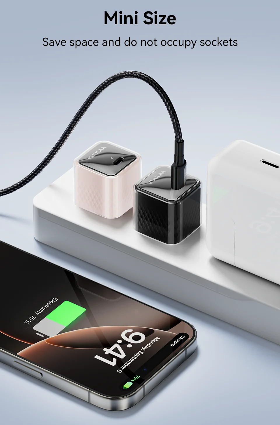 KUULAA USB C Charger 35W GaN Type C PD Fast Charging For iPhone 15 14 13 12 11 Pro Max For iPad Pro Air iPad Mini Huwei Xiaomi