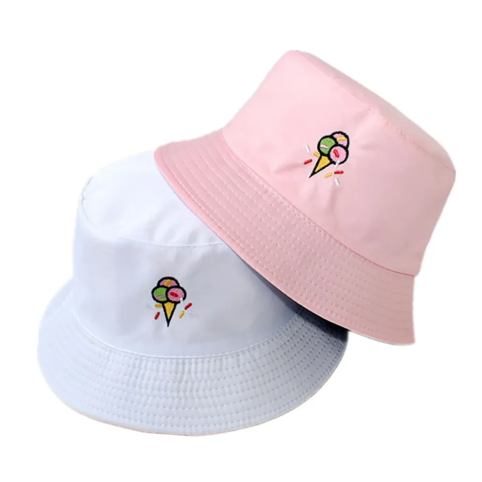 New Style Double-sided Embroidered Fisherman Hat Women Spring Autumn Outdoor Sunscreen Sun Visor Hot-selling