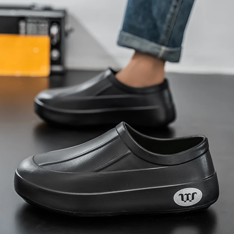 Men's Casual Slippers Are Easy To Clean Waterproof Oil Resistant Slip Resistant Summer Cool Comfortablefishing Kitchen Shoes