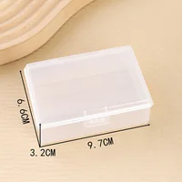 Clear 1Pcs PP Storage Box Mini Transparent Plastic Case Container Rectangular Box Packaging Box For Jewellry Beads Small Items