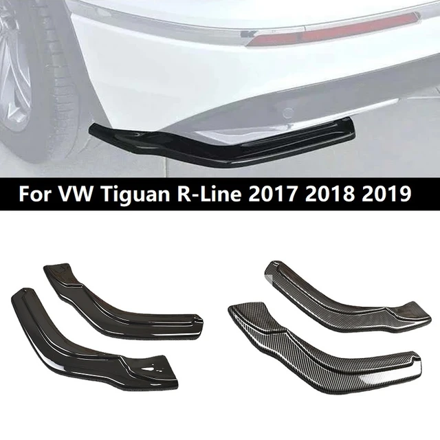 2Pcs For VW Tiguan R-Line 2017 2018 2019 Car Gloss Black Rear Bumper Lip  Side Splitters Flaps ABS Plastic External Trim Tuning - AliExpress