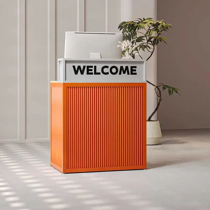 Modern Simple Reception Desks Italian Minimalism Design Podium Counter Storage Beauty Salon Office Furniture Ontvangstbalie FYRD