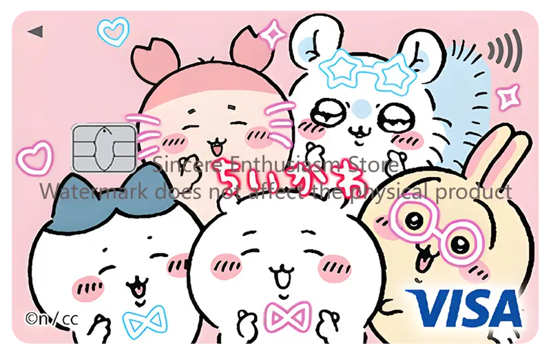 Cartoon Kawaii Chiikawas Credit Card Skin Stickers Cute Matte Sticker for VISA JCB Mastercard and Other IC Card Decorative - Image 24