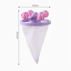 Reusable Washing Machine Filter Bag with Lint and Hair Catching Laundry Ball (PURPLE)