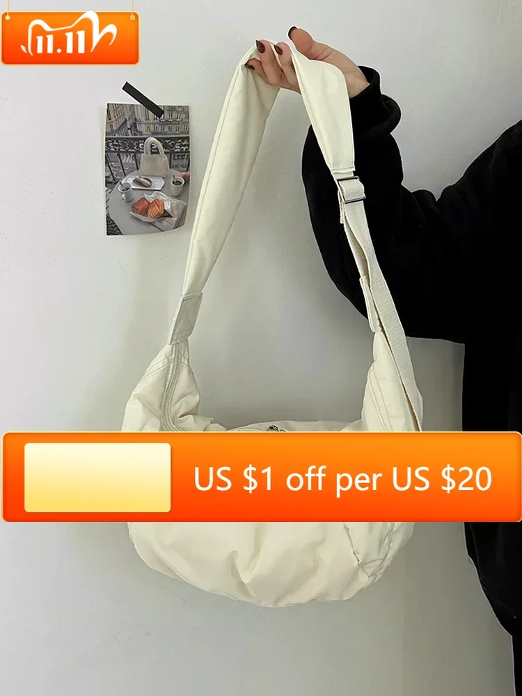 

Модные сумки Хобо для женщин, вместительная сумка через плечо, сумка для пельменей, хлопковая Повседневная простая и стандартная