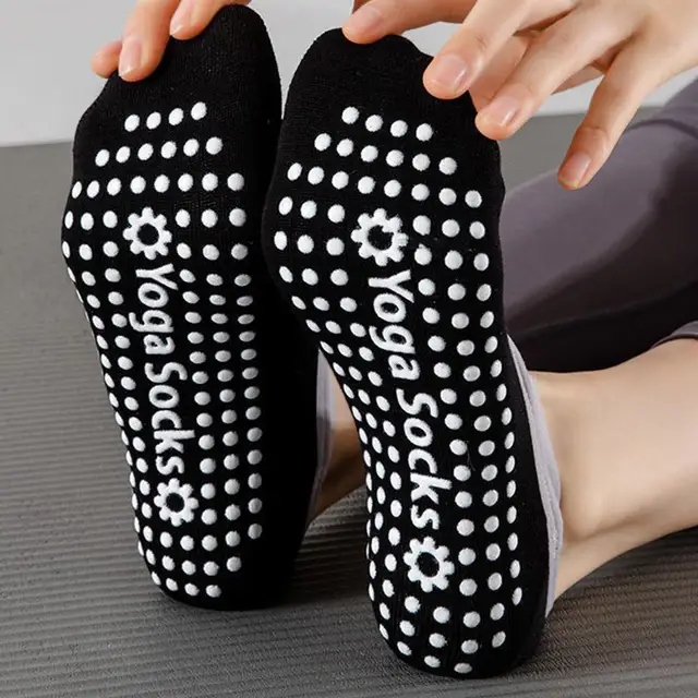 Anti-Slip Yoga Socks for Women - Breathable Backless Grip Socks for Ballet, Pilates, Barre & Dance Non-Skid Sports Socks 5