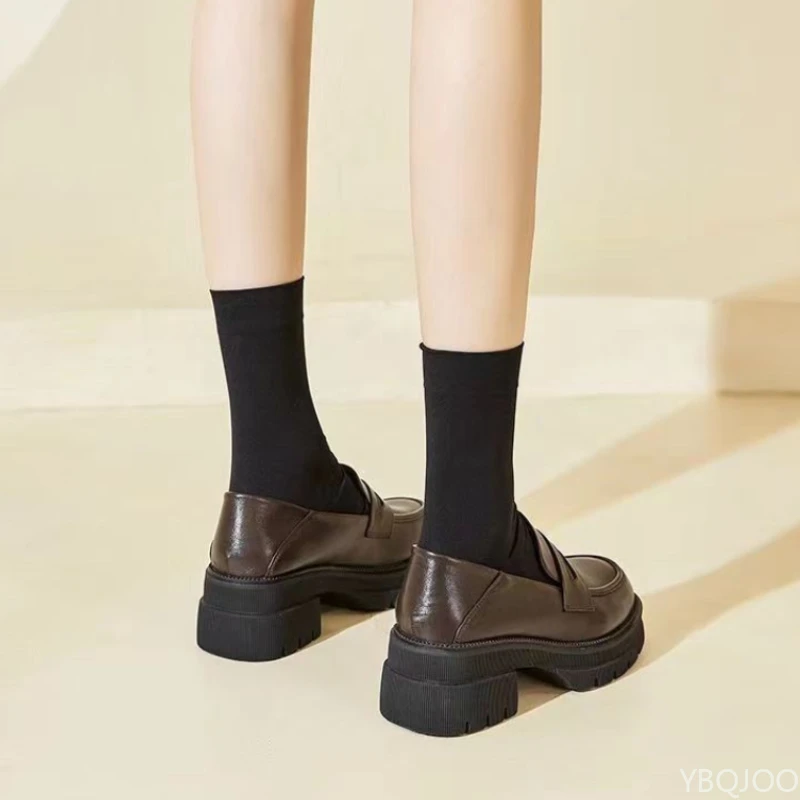 2026 Spring and Autumn Fashion New Style Casual Comfortable Versatile Women's Le Fu Shoes Retro Shallow Mouth Single Shoes