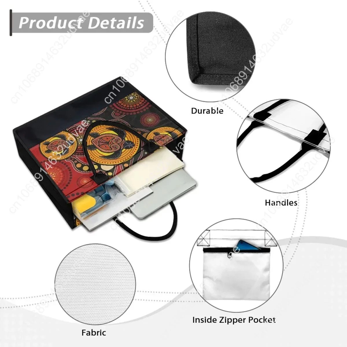 Aboriginal Australia Indigenous Turtles Pattern Totes for Women High Quality Vintage Handle Shoulder Bag Wedding Handbags 2023