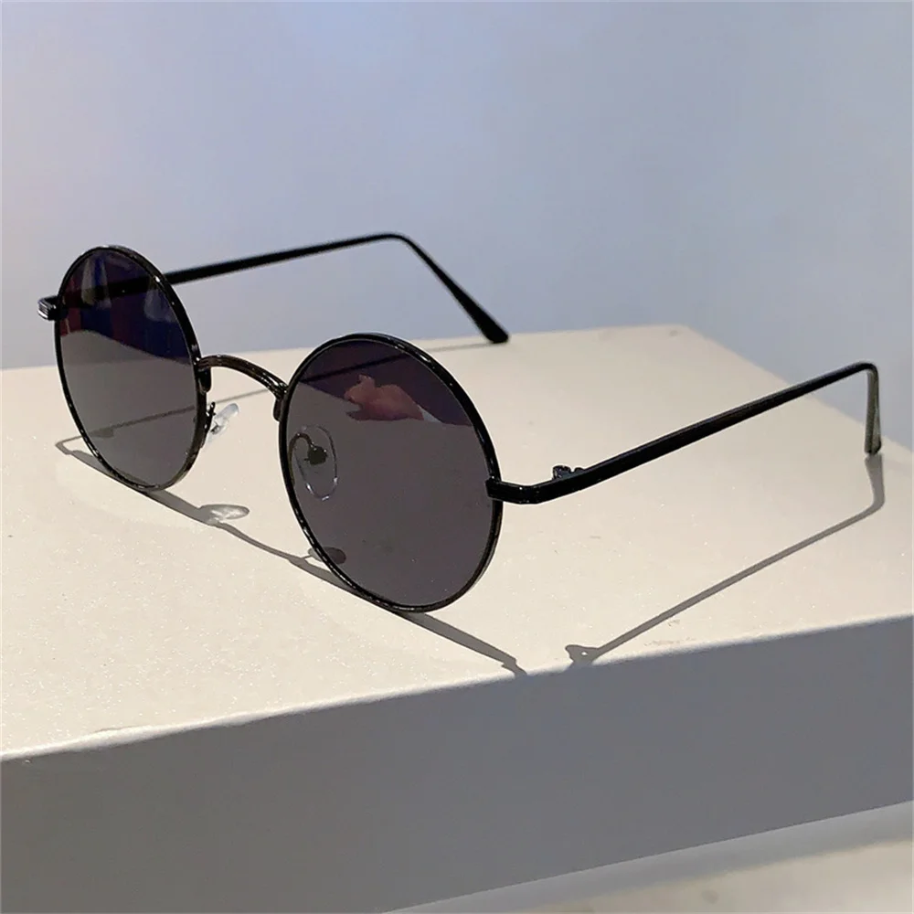 Copper Alloy Steampunk Round Polarized Sunglasses Vintage Men Women Sun Glasses Classic UV400 Metal Frame