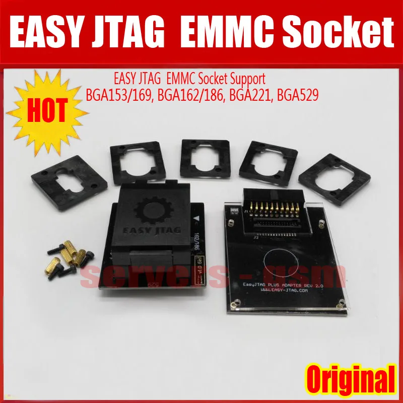 New version Original Easy Jtag Plus Box And ISP Adapter (JTAG, ISP 1BIT, 4BIT)/ EASY JTAG EMMC 6 in 1 Socket