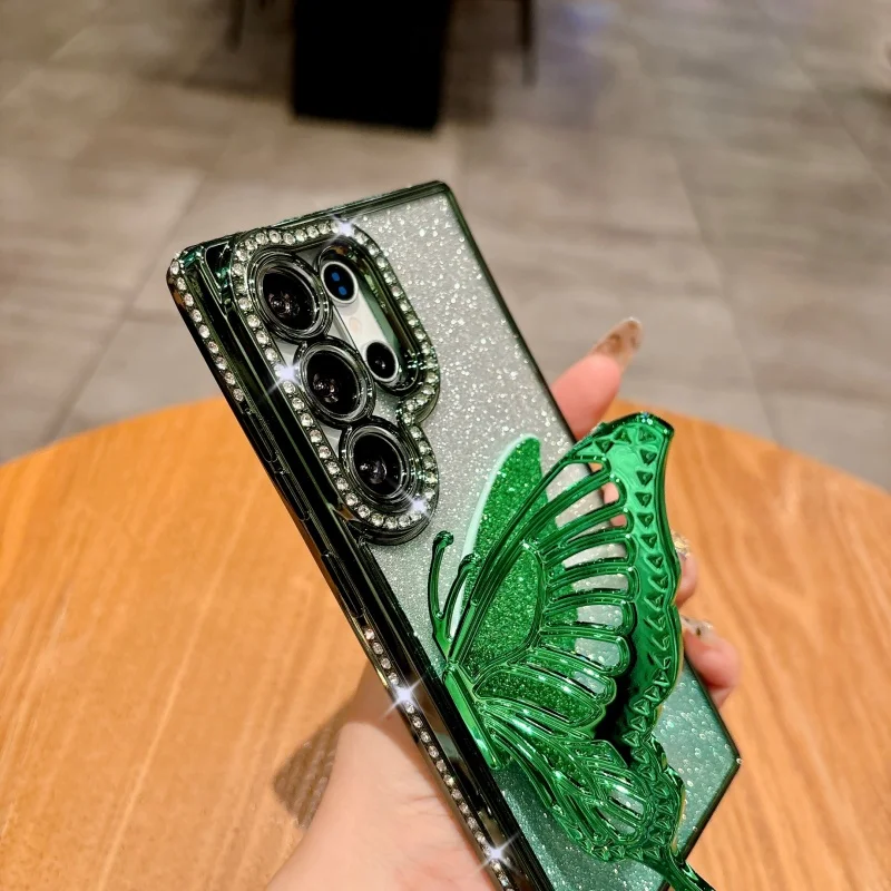 Plating Bling Glitter Butterfly Phone Case Cover