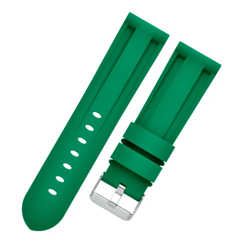 Waterproof Silicone Sport Watch Strap - Universal Rubber Bracelet Belt, Multiple Sizes Available