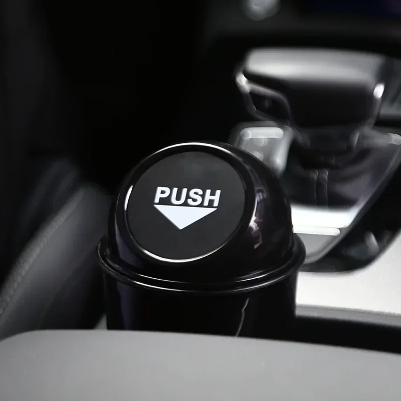 Car Garbage Can Bin with Lid Leakproof Vehicle Automotive Cup Holder Car Trash Can Small Trash Bin for Automotive Accessories car trash can