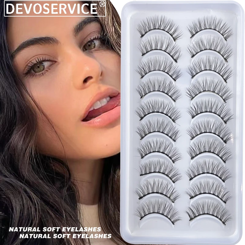 

Full Strip Lashes Eyelashes Natural Wispy Fluffy Thick Russian Strip Eyelash Make Up Fake Mink Lash Extension Supplies Pestañas