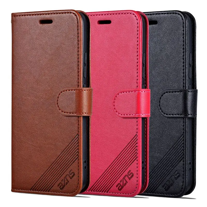 Leather Magnetic Wallet Phone Case with Card Holder