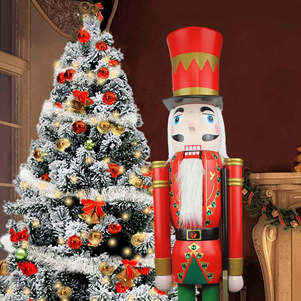 Cdl 6feet/180cm/6ft/6foot Life Size Large/giant Red Christmas Wooden