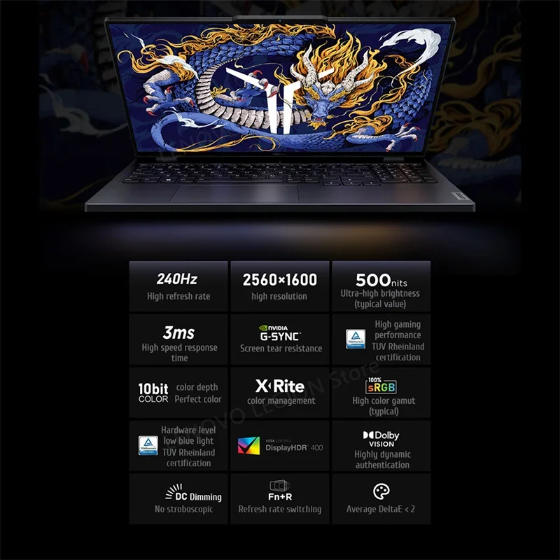 Lenovo LEGION Y9000P 2024 AI intel i9-14900H core Geforce RTX4060 8GB 16/32GB RAM 1/2TB SSD 16" 2.5K 240Hz Screen 4