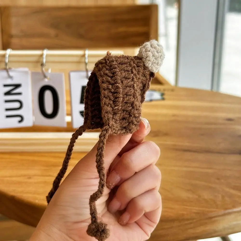 New Fashion Knitted Hat Candy Color Cute Animal Doll Hat Mini Doll Accessories for 10cm Cotton Dolls