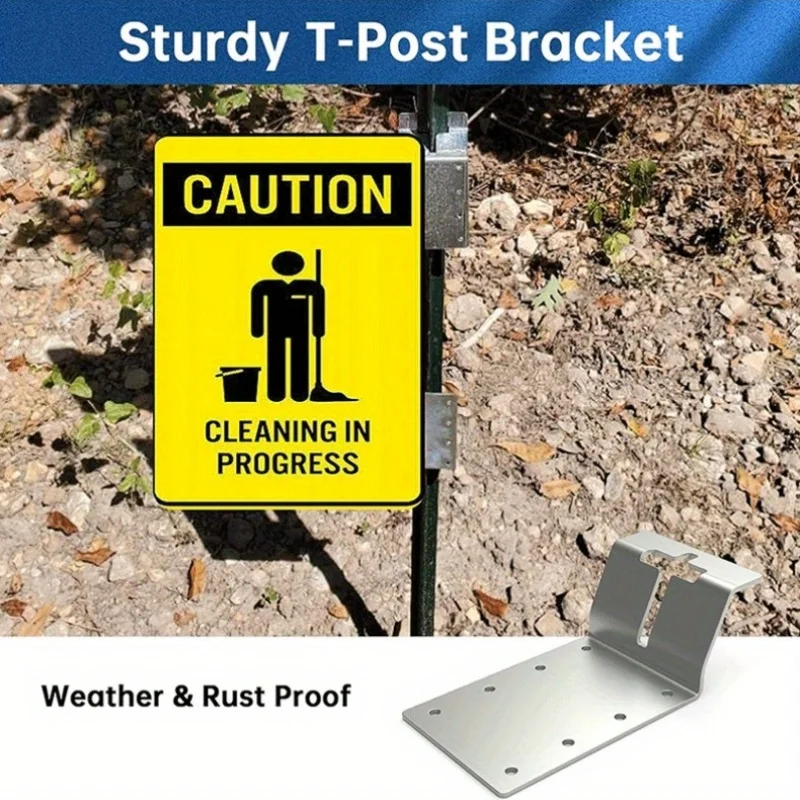 T Post Target Hanger, Fence Bracket for T Shape Fence Posts, T Post Corner Brace for Posting Signs, Bird House Feeder, Mailbox