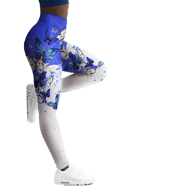Sport Leggings Women 3D Butterfly prinetd Yoga Pants Workout Fitness Clothing Pants Gym Tights Ladies Leginsy Damskie gym leggings Leggings