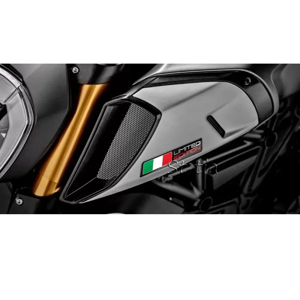 Motorcycle Flag Sticker Waterproof Glue Drop Tri Color Flag of Italy Decorative Decal for DUCATI VESPA Gts 300 Gtv RA LX Sprint