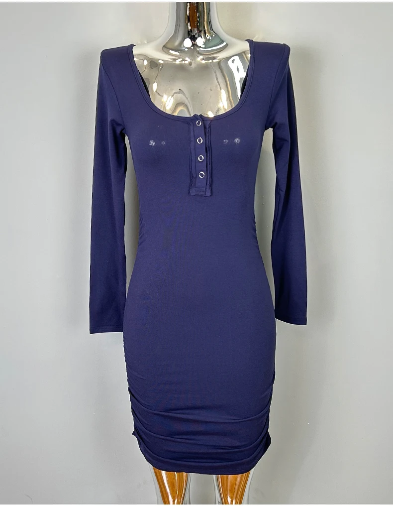 Women's Half-Zip Bodycon Mini Dress