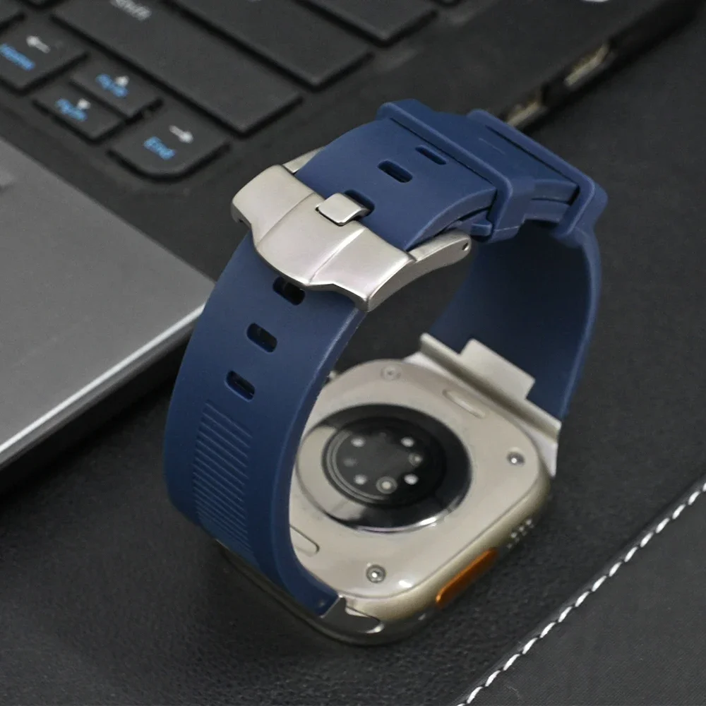 Premium Soft Silicone Watch Strap - Durable Rubber Band for Enhanced Comfort and Style