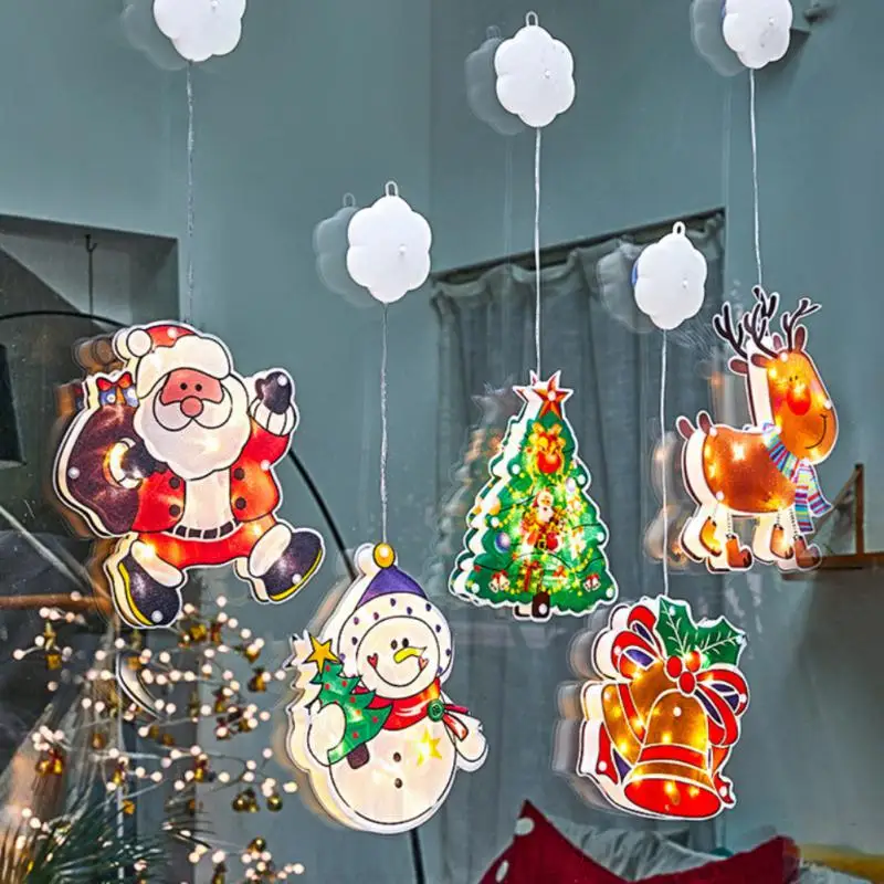 Led Christmas Light Window Hanging Lamp Fairy Lights Decorazioni Natalizie Decorazioni Navidad Led Light Decorazioni Per La Casa