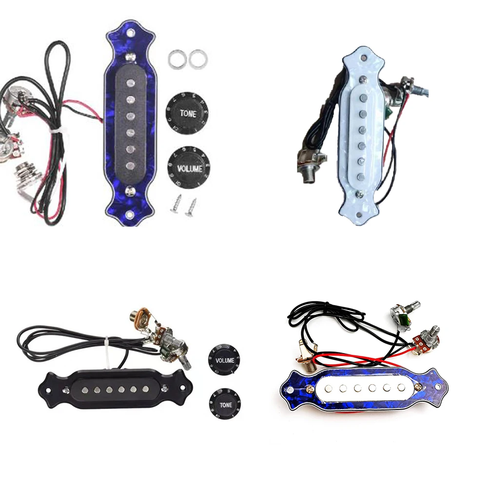 Pickup Per Chitarra 6 Corde Foro Sonoro Suono Per Chitarra Acustica Folk Pick Up Con Tono Volume Controller Amplificatore Trasduttore Per Chitarra